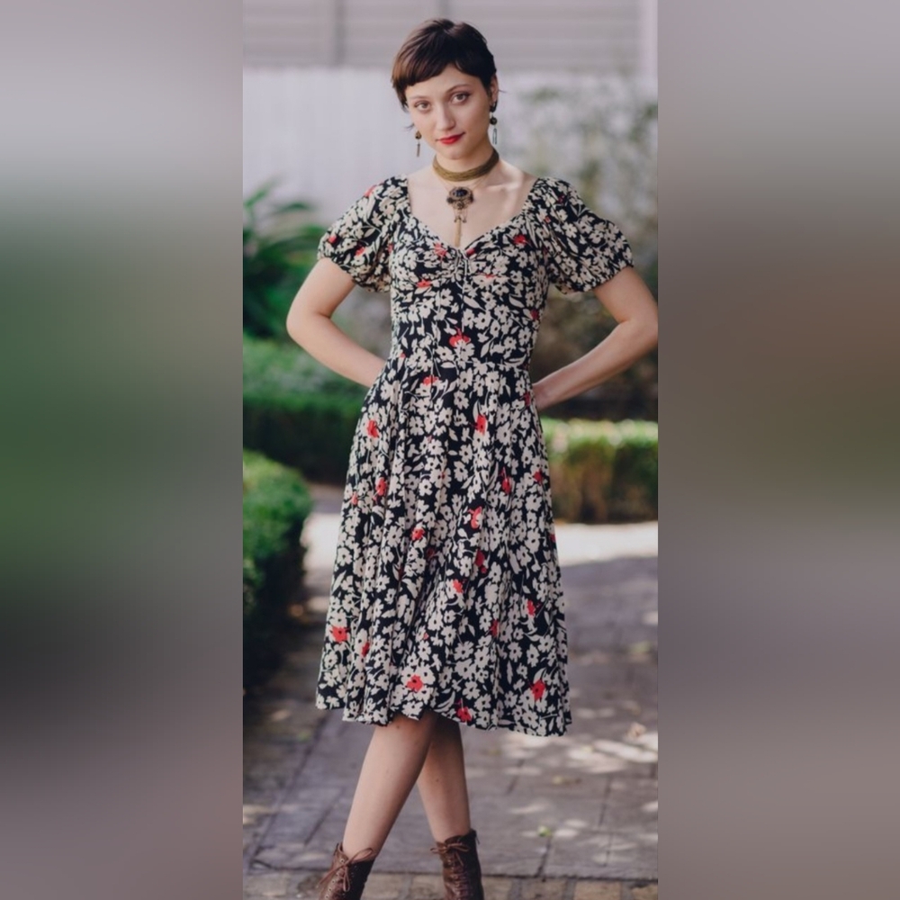 Trashy Diva 1934 Floral L'amour Puff Sleeve
